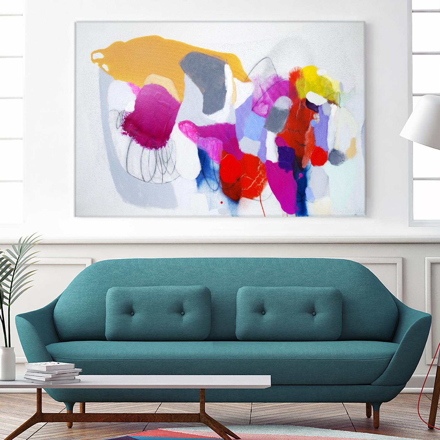 Summer ahead by Claire Desjardins on GIANT ART - pink abstract
