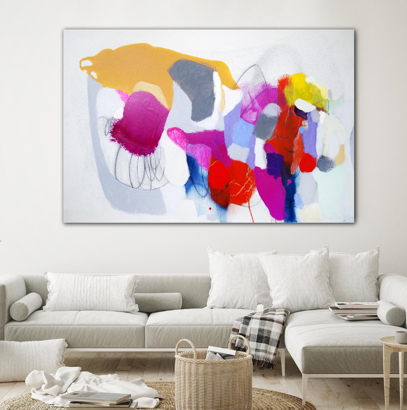 Summer ahead by Claire Desjardins on GIANT ART - pink abstract