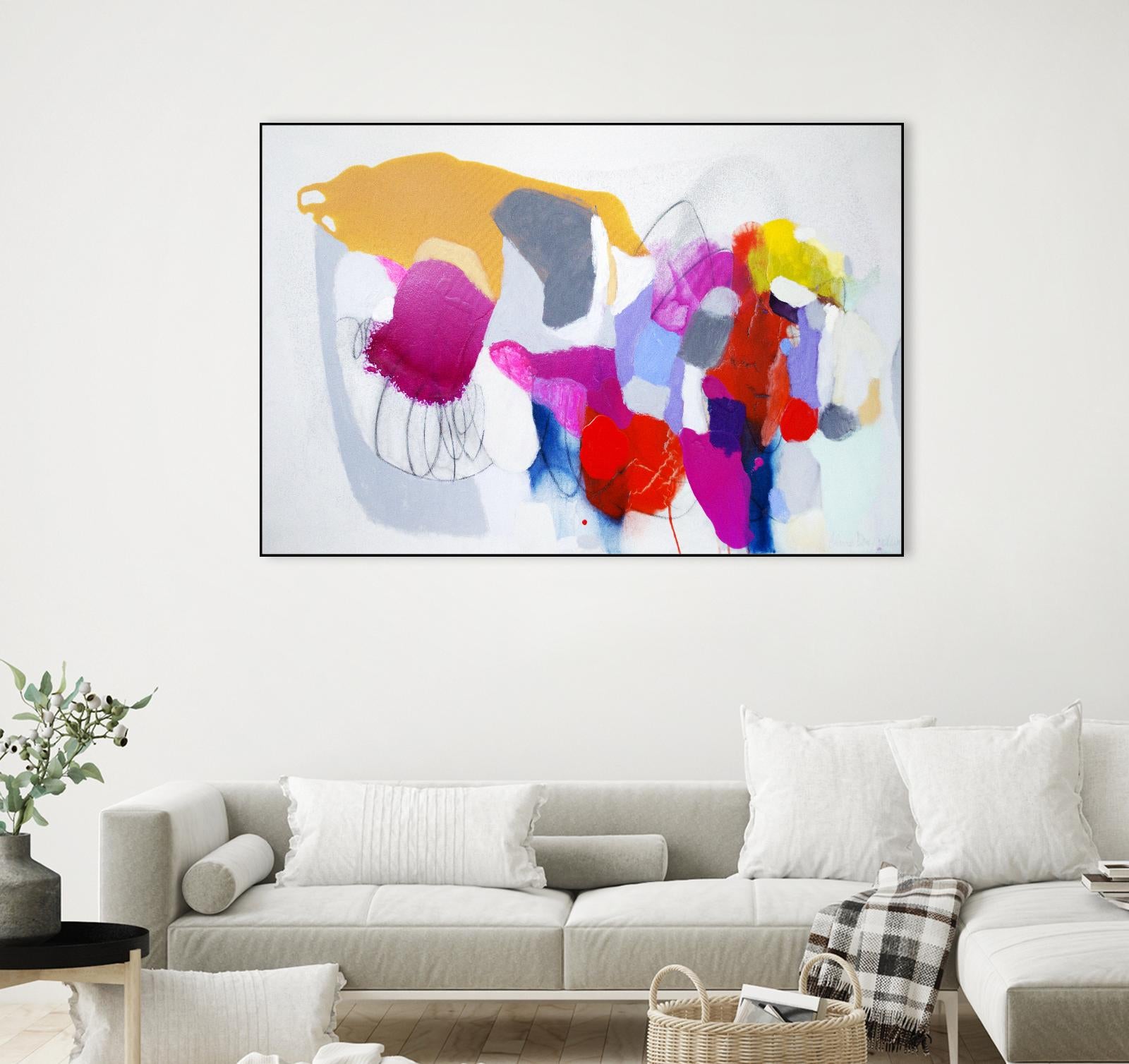 Summer ahead by Claire Desjardins on GIANT ART - pink abstract