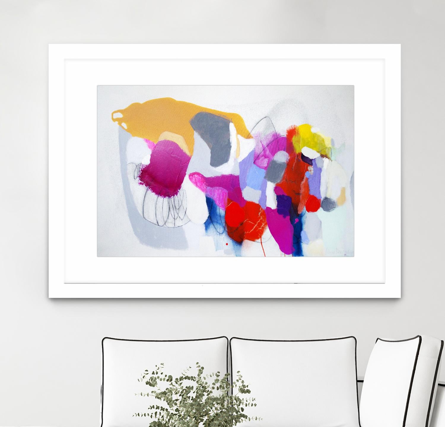 Summer ahead by Claire Desjardins on GIANT ART - red abstract artistes du québec