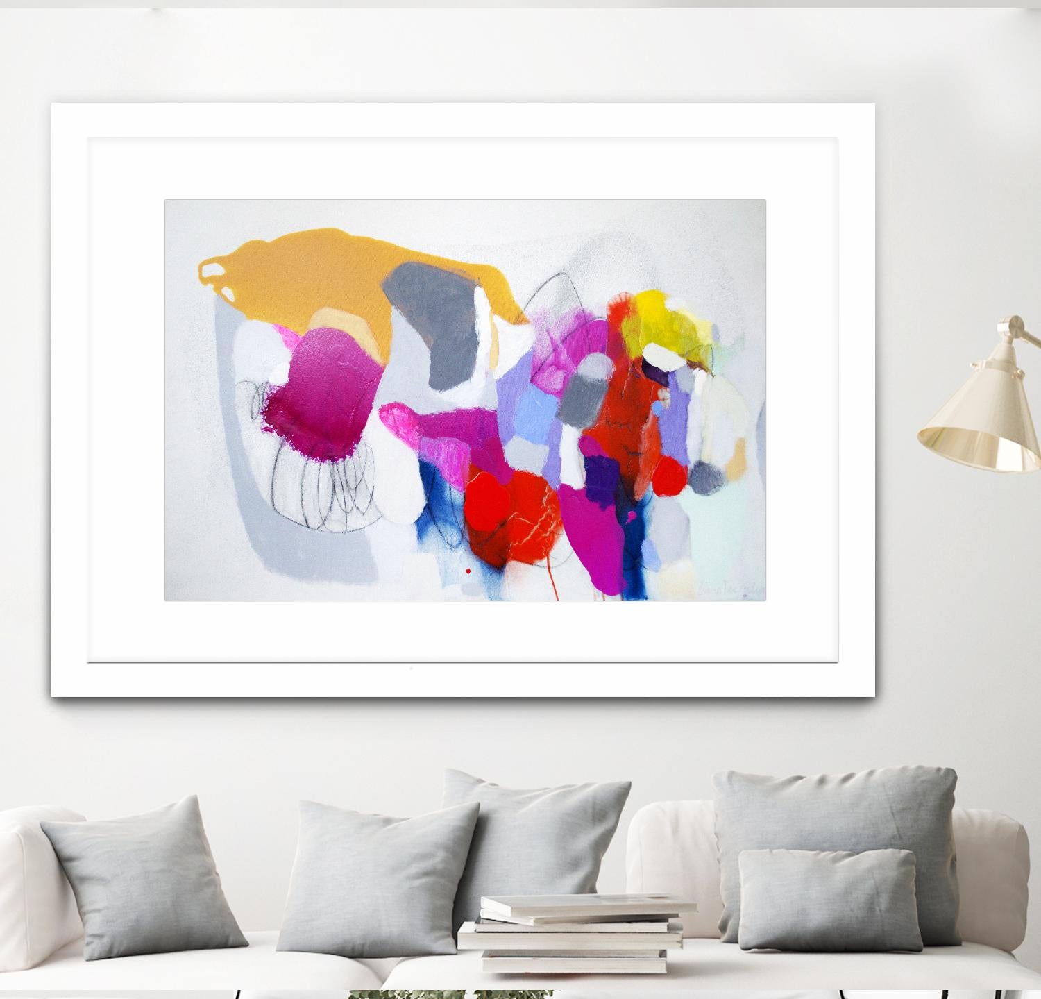 Summer ahead by Claire Desjardins on GIANT ART - red abstract artistes du québec