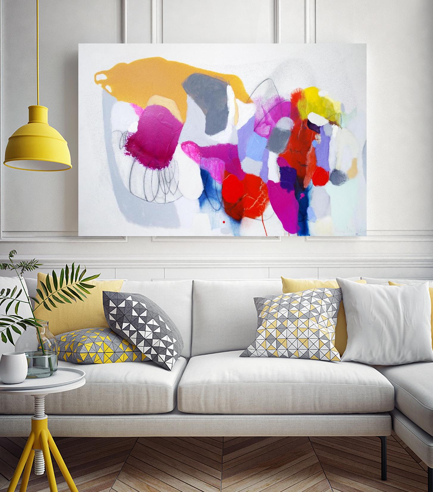 Summer ahead by Claire Desjardins on GIANT ART - red abstract artistes du québec