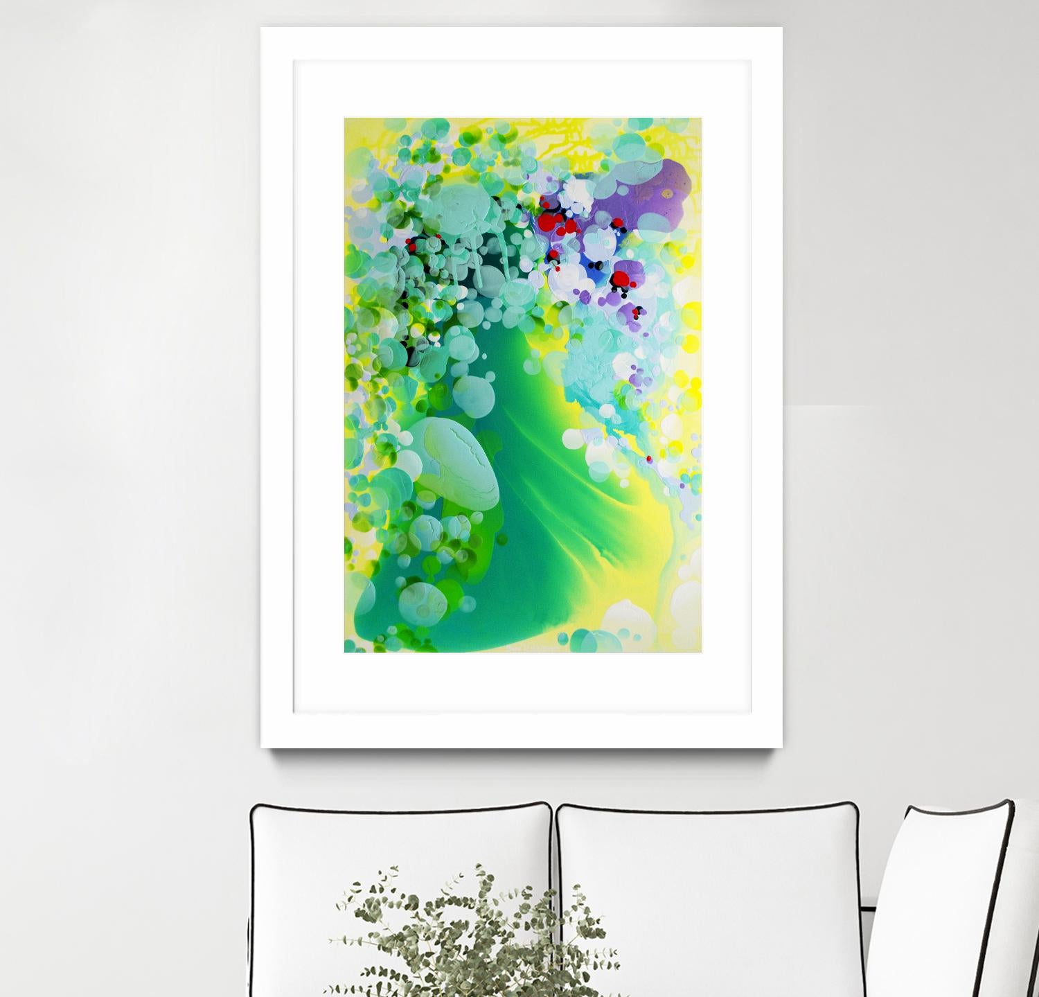 Towards the weekend by Claire Desjardins on GIANT ART - green abstract transparency