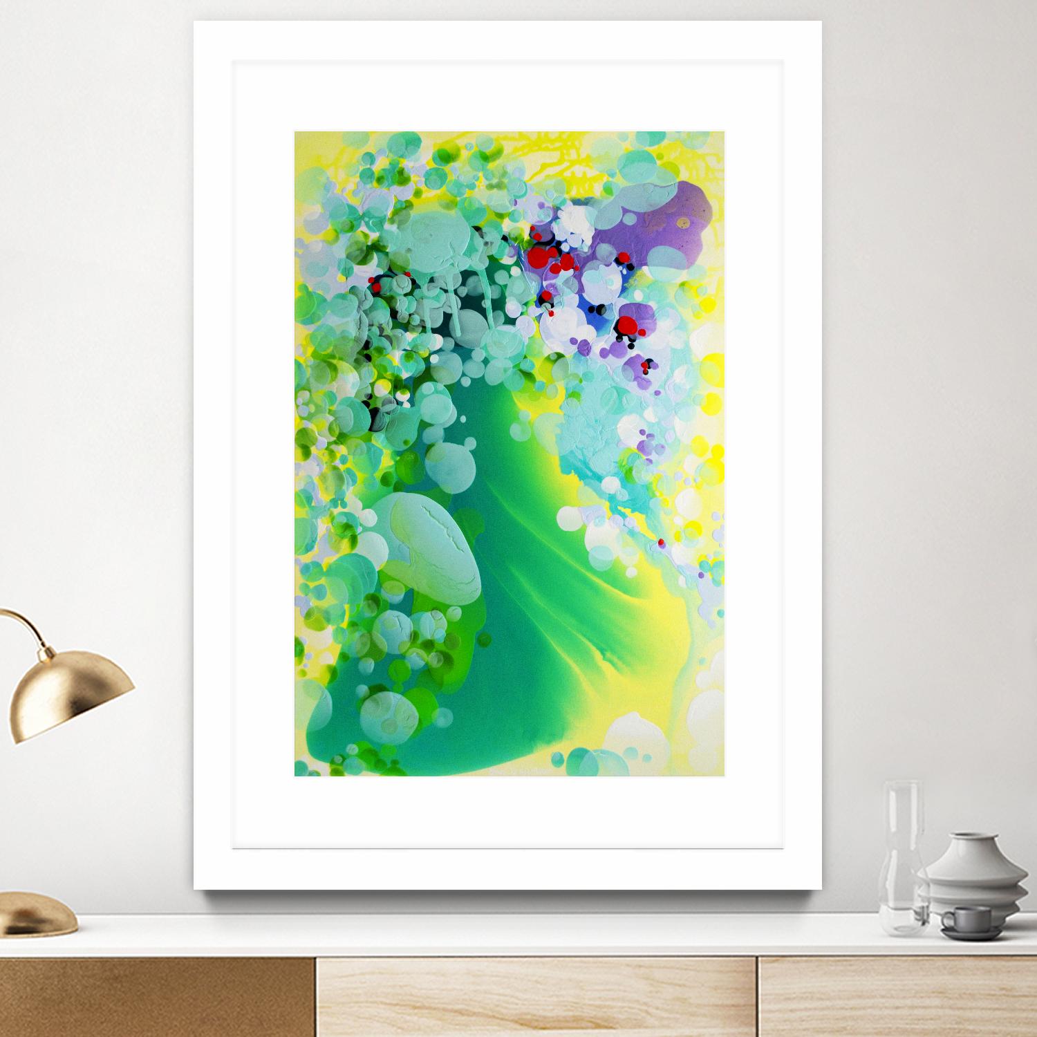 Towards the weekend by Claire Desjardins on GIANT ART - green abstract transparency