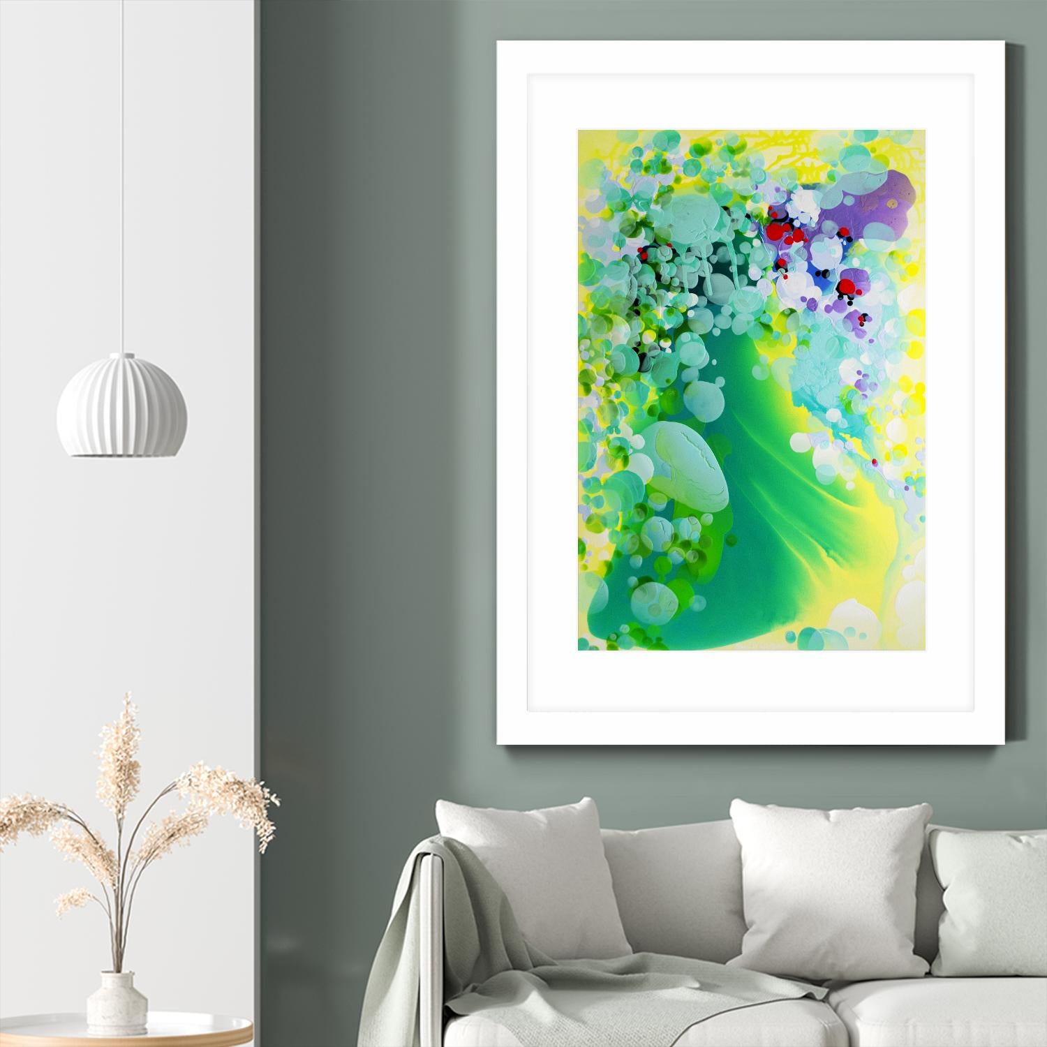 Towards the weekend by Claire Desjardins on GIANT ART - green abstract transparency