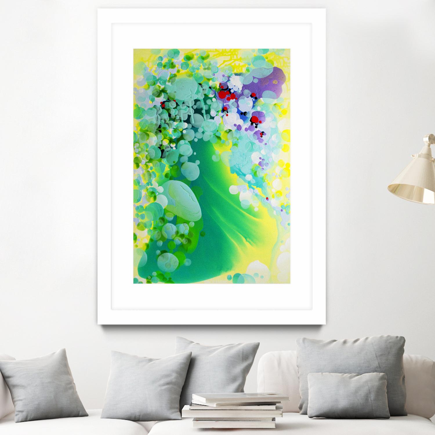 Towards the weekend by Claire Desjardins on GIANT ART - green abstract transparency