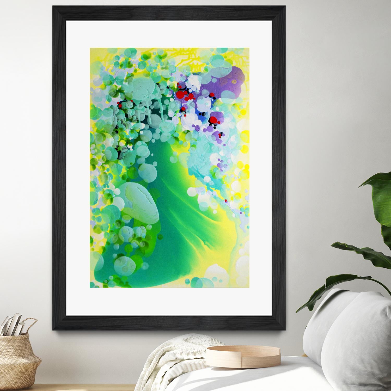 Towards the weekend by Claire Desjardins on GIANT ART - green abstract transparency