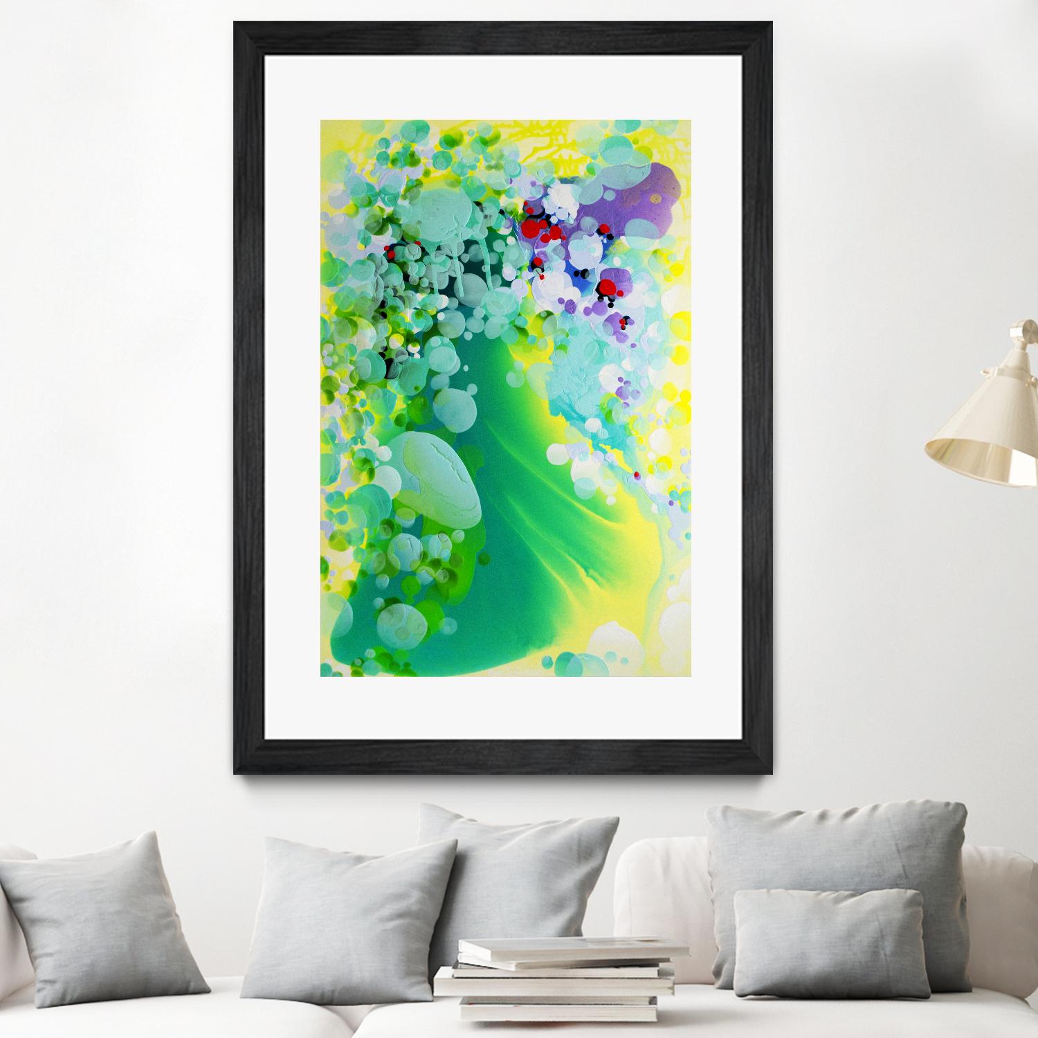 Towards the weekend by Claire Desjardins on GIANT ART - green abstract transparency