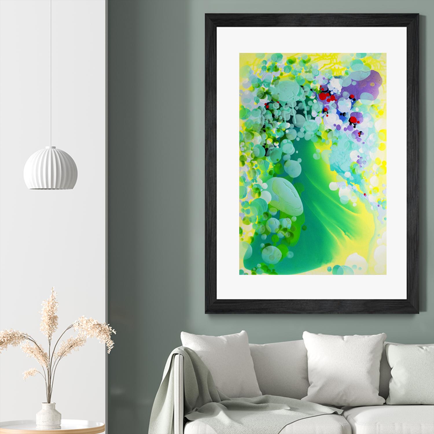 Towards the weekend by Claire Desjardins on GIANT ART - green abstract transparency