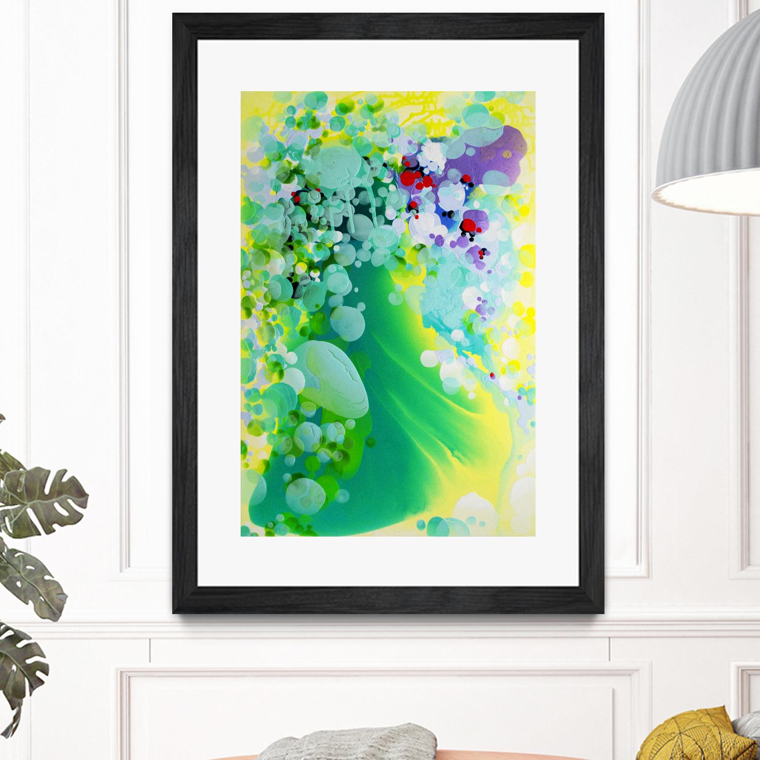 Towards the weekend by Claire Desjardins on GIANT ART - green abstract transparency