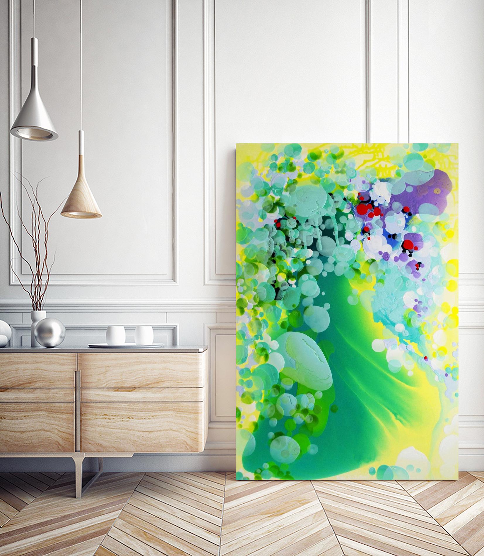 Towards the weekend by Claire Desjardins on GIANT ART - green abstract transparency