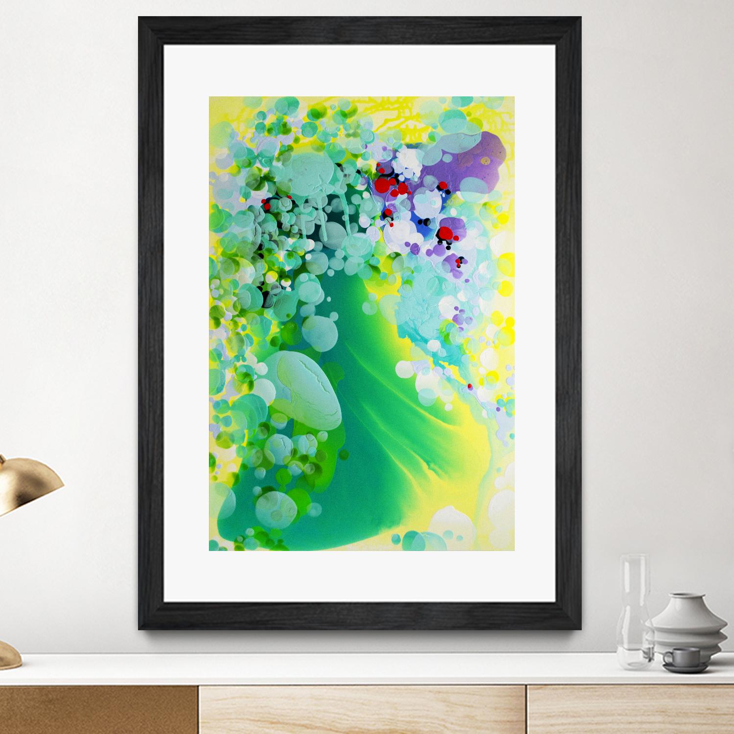 Towards the weekend by Claire Desjardins on GIANT ART - green abstract transparency