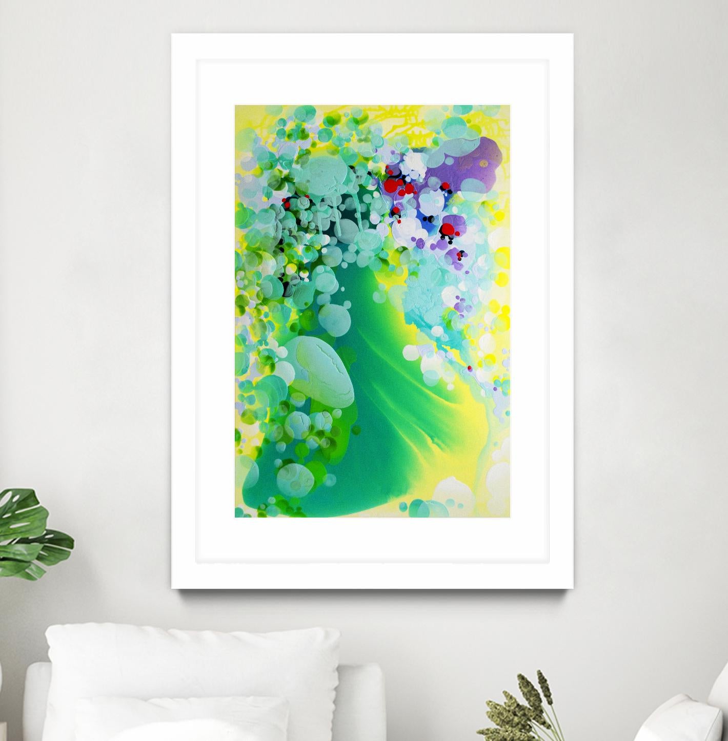 Towards the weekend by Claire Desjardins on GIANT ART - green abstract transparency