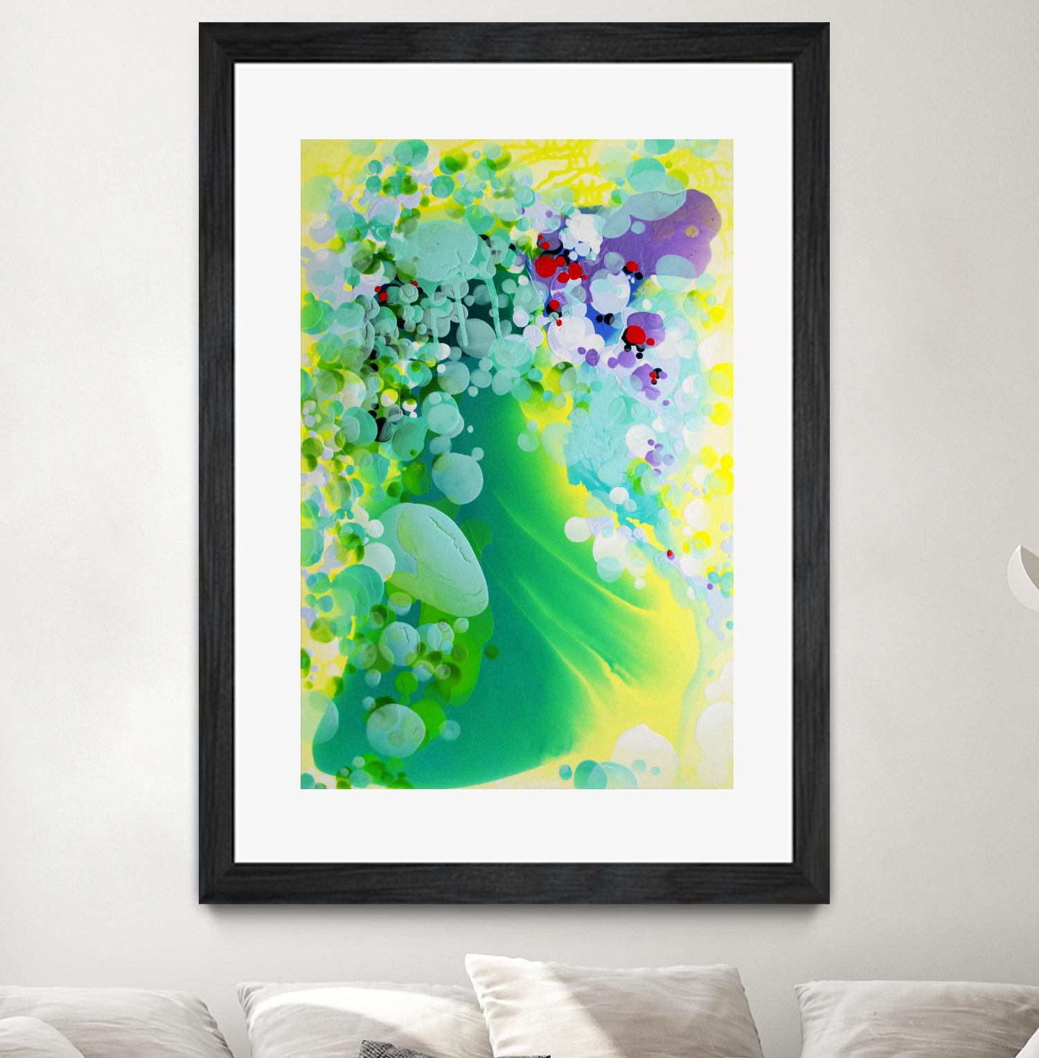 Towards the weekend by Claire Desjardins on GIANT ART - green abstract transparency