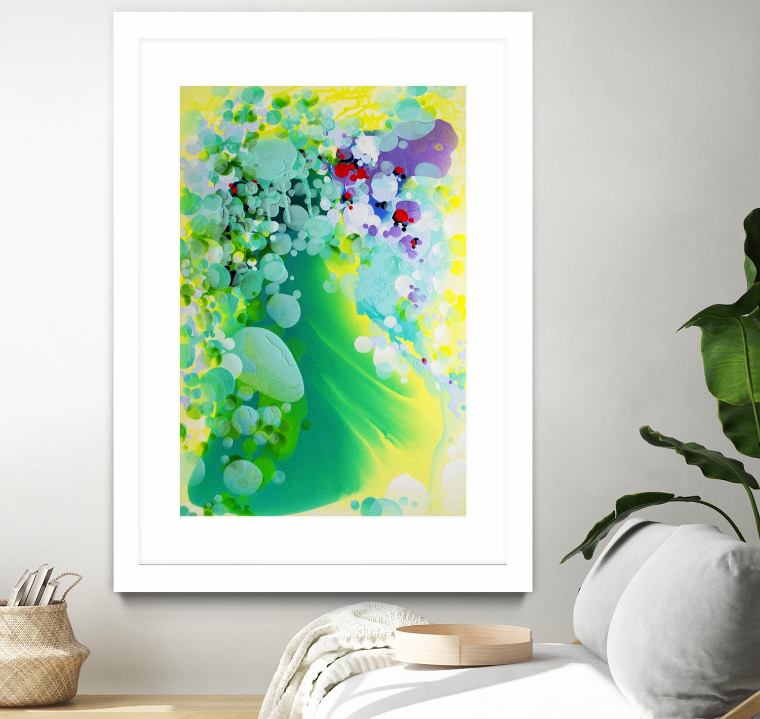 Towards the weekend by Claire Desjardins on GIANT ART - green abstract transparency