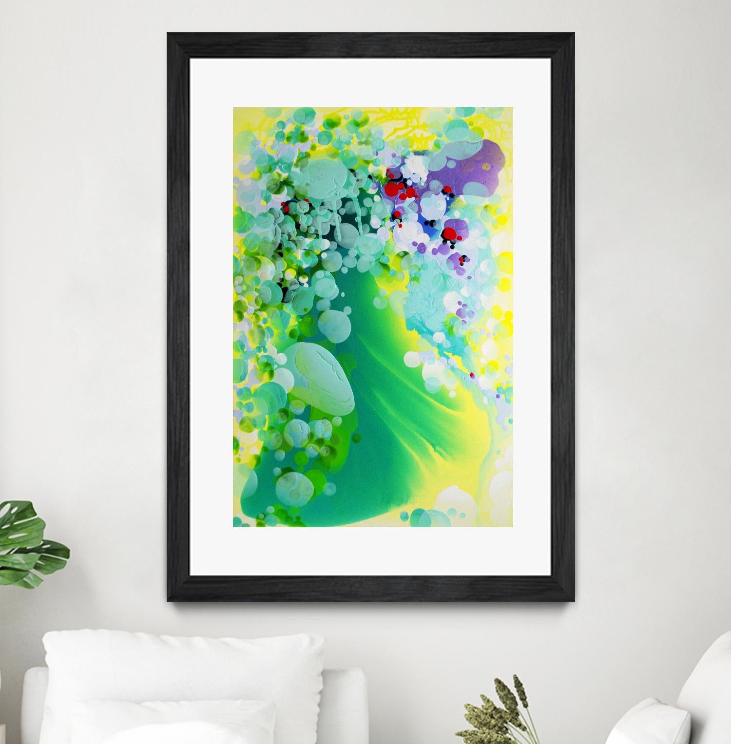 Towards the weekend by Claire Desjardins on GIANT ART - green abstract transparency