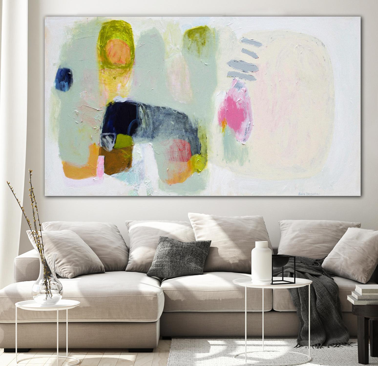 A dog names soup face by Claire Desjardins on GIANT ART - green abstract