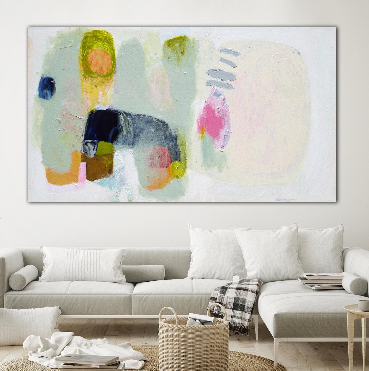 A dog names soup face by Claire Desjardins on GIANT ART - green abstract