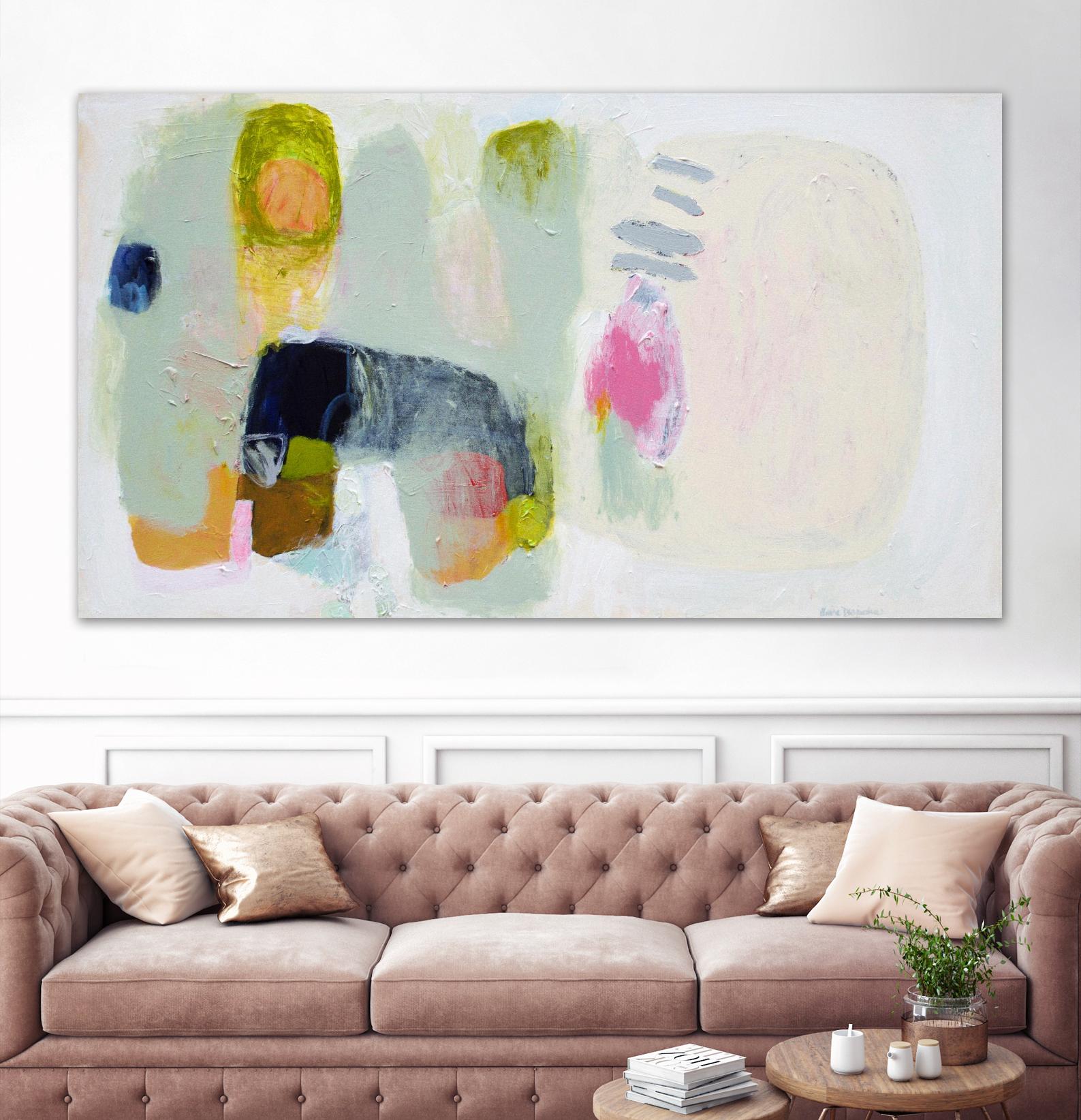 A dog names soup face by Claire Desjardins on GIANT ART - green abstract