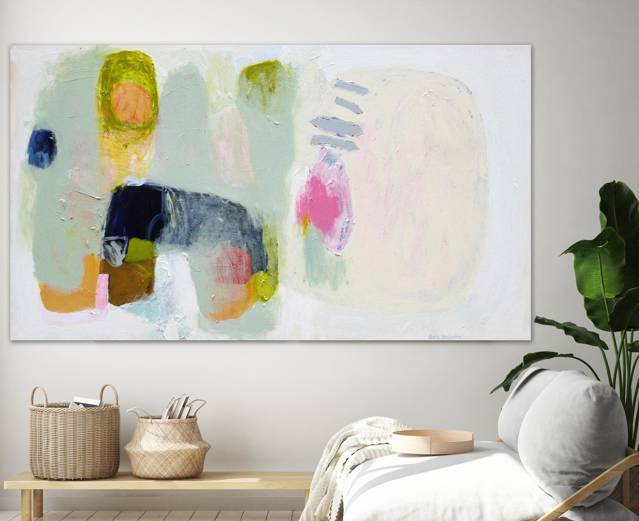 A dog names soup face by Claire Desjardins on GIANT ART - green abstract