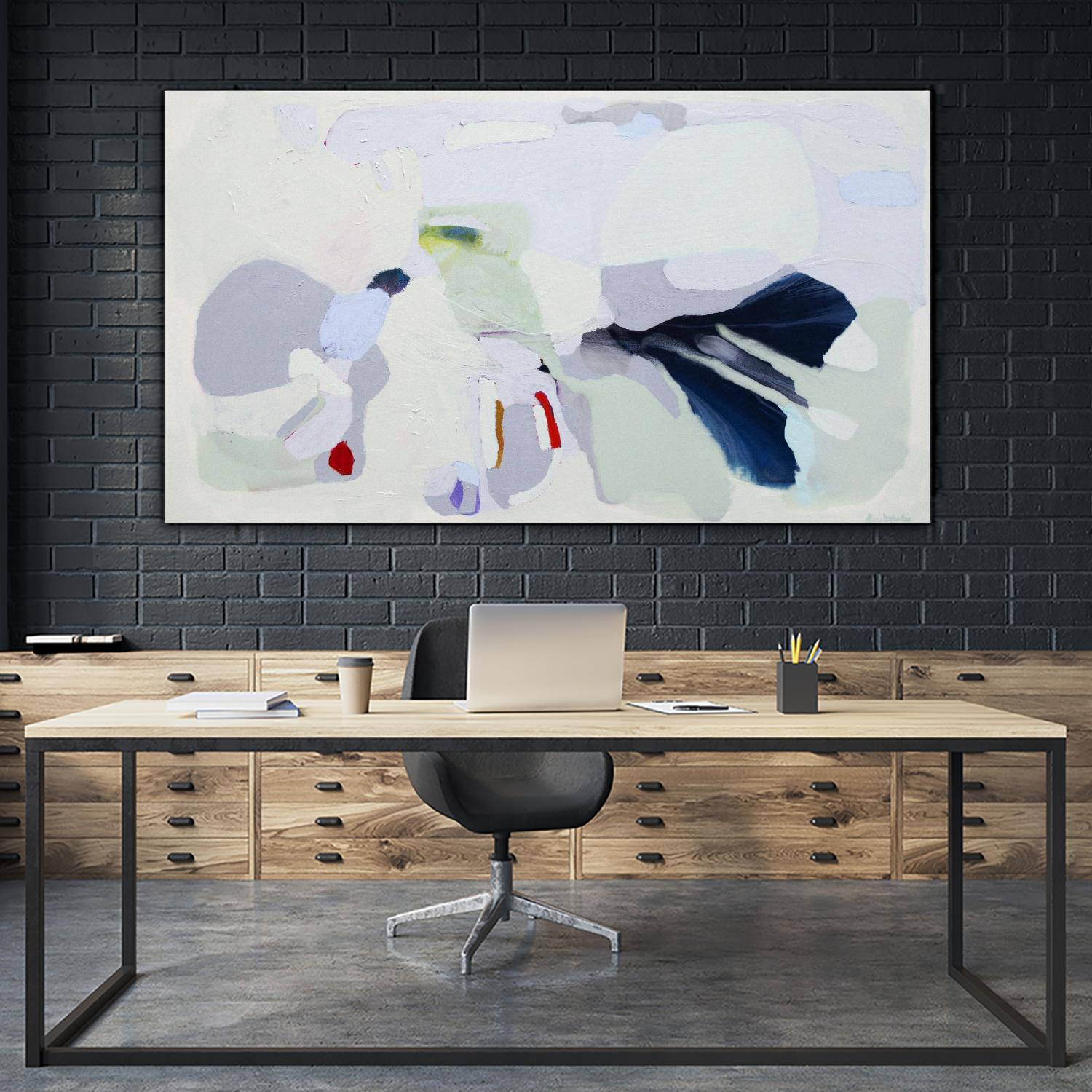 Breathe by Claire Desjardins on GIANT ART - blue abstract