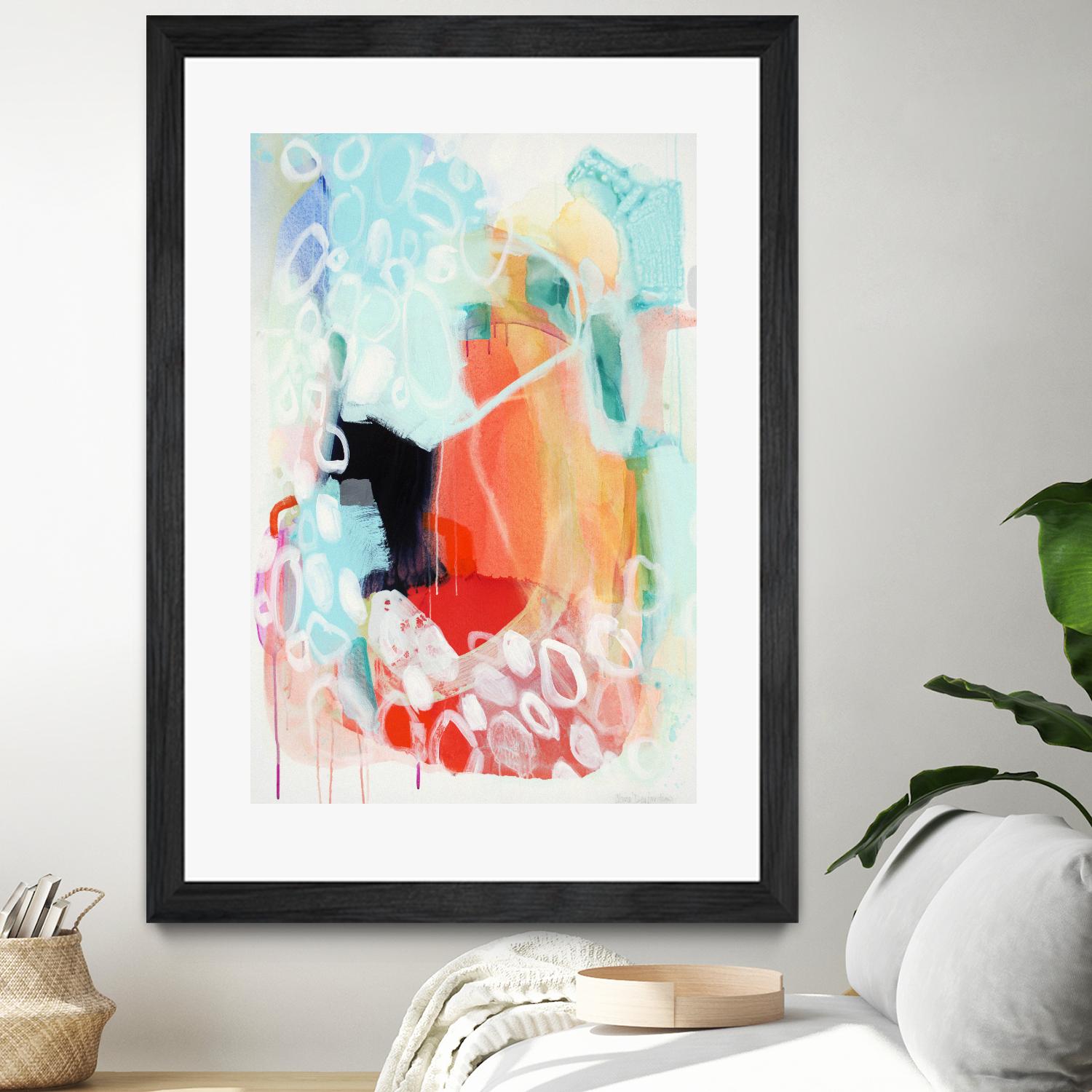 Cherry Creamsicle love by Claire Desjardins on GIANT ART - red abstract artistes du québec