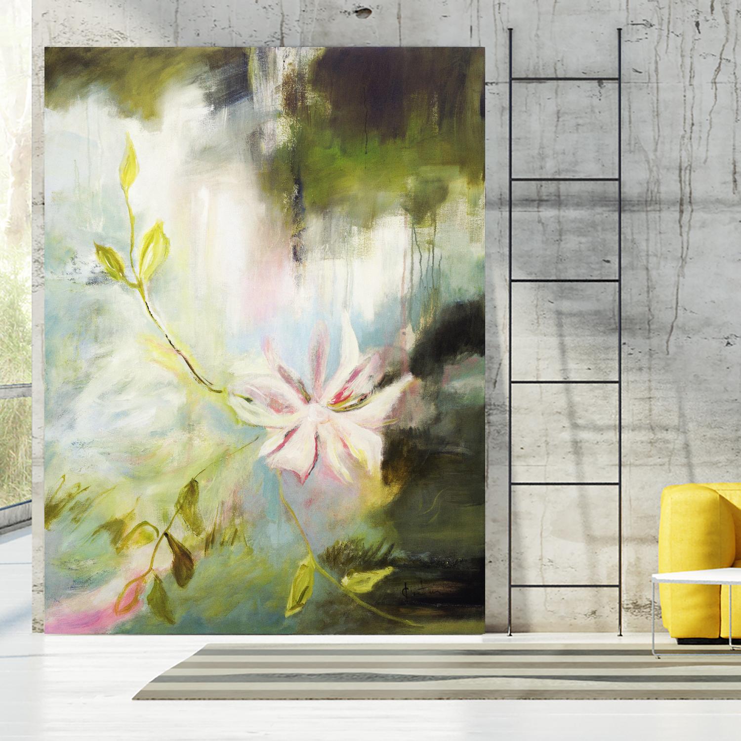 Fleur de poète by Kathleen Cloutier on GIANT ART - pink floral bord de l'eau