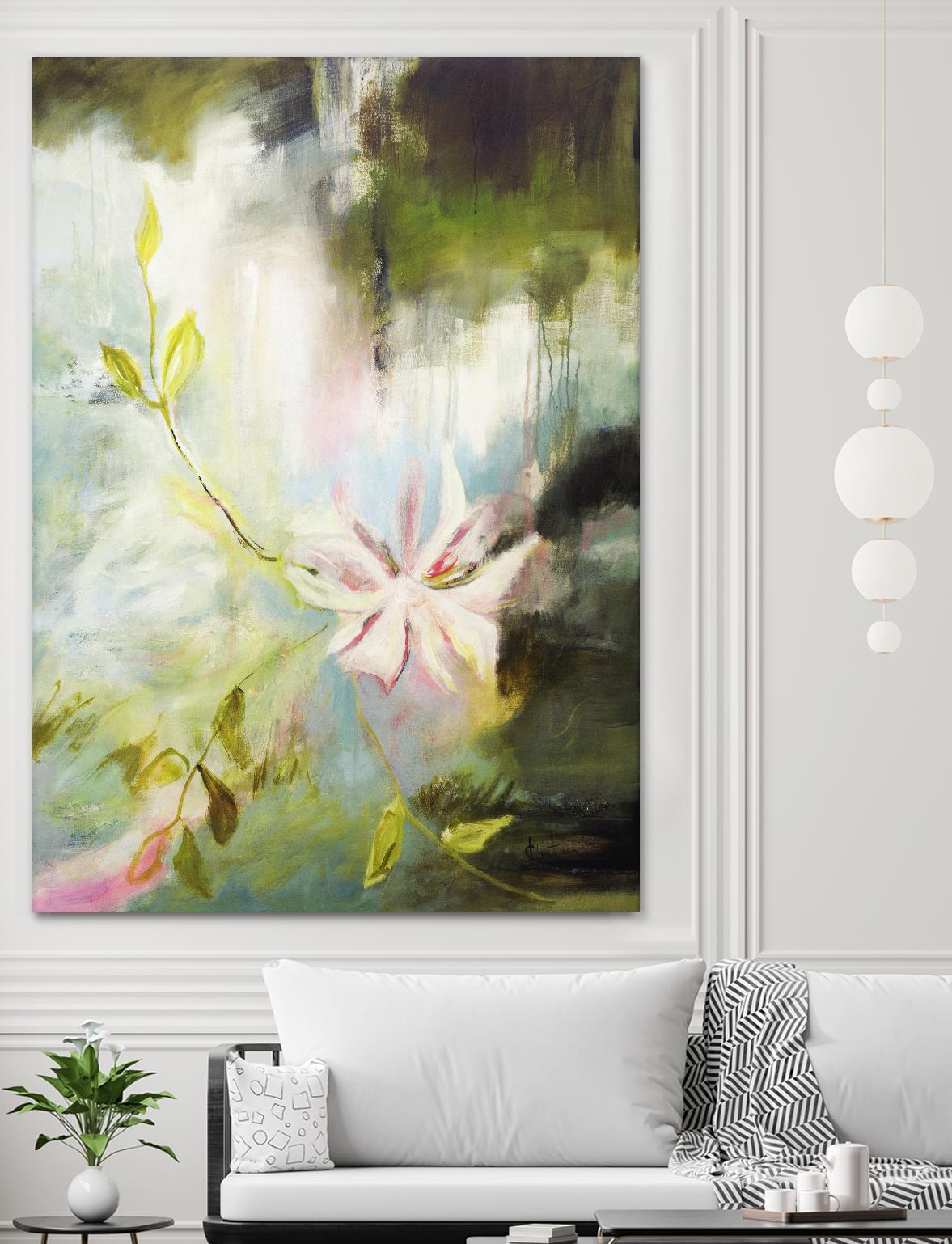 Fleur de poète by Kathleen Cloutier on GIANT ART - pink floral bord de l'eau