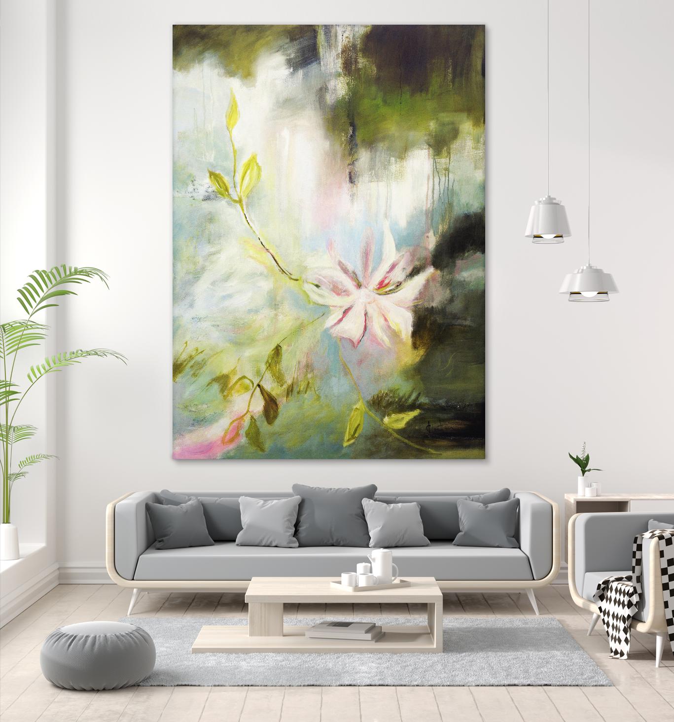 Fleur de poète by Kathleen Cloutier on GIANT ART - pink floral bord de l'eau