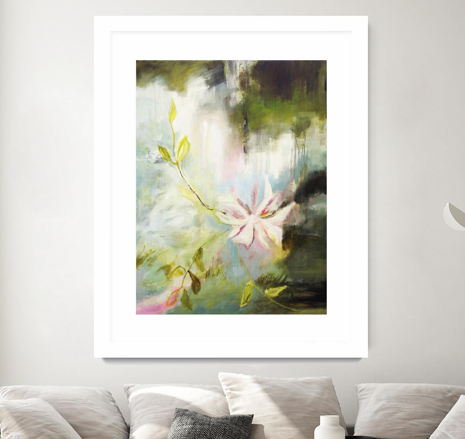 Fleur de poète by Kathleen Cloutier on GIANT ART - pink flowers bord de l'eau