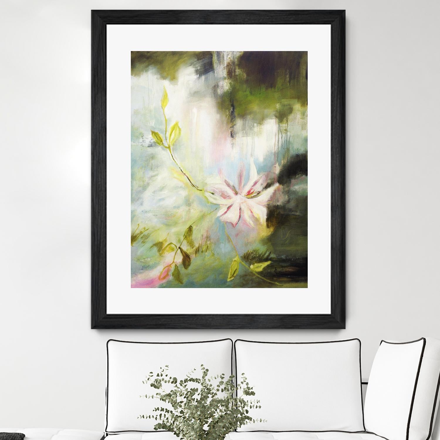 Fleur de poète by Kathleen Cloutier on GIANT ART - pink flowers bord de l'eau