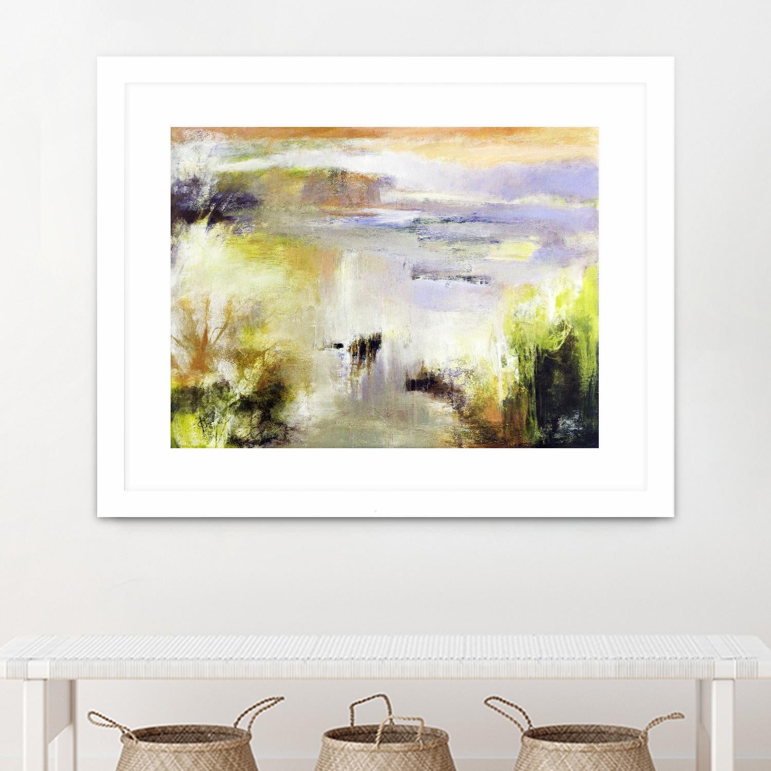 Ondée d'été by Kathleen Cloutier on GIANT ART - gold abstract paysage contemporain