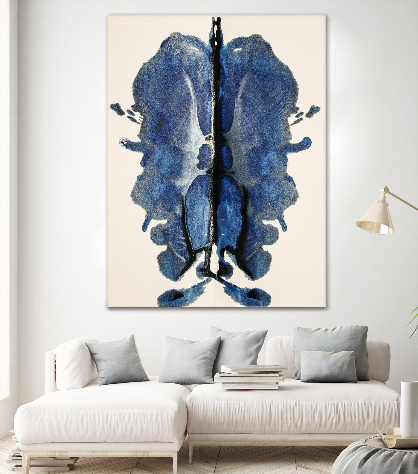 Blue Ink Laos by Daniel Stanford on GIANT ART - blue abstract