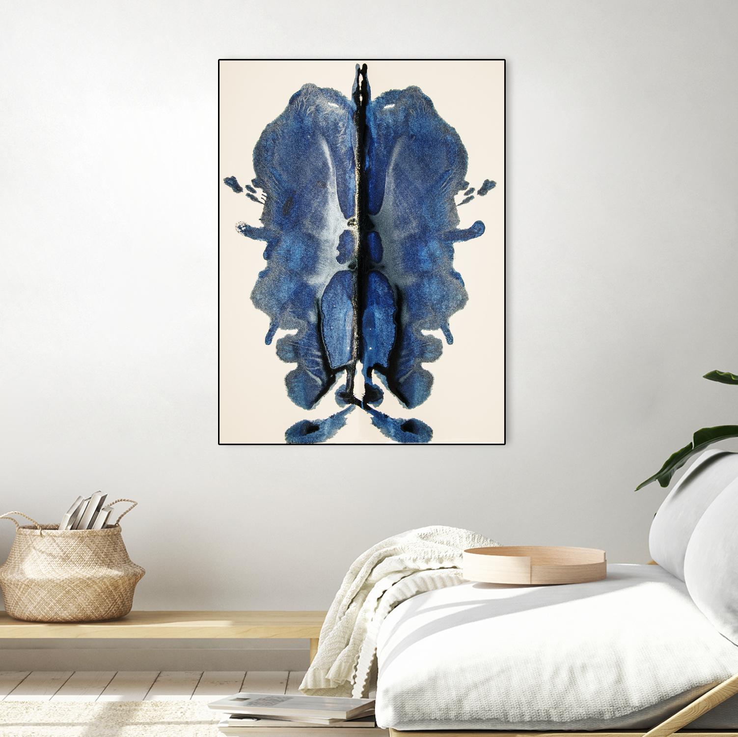 Blue Ink Laos by Daniel Stanford on GIANT ART - blue abstract