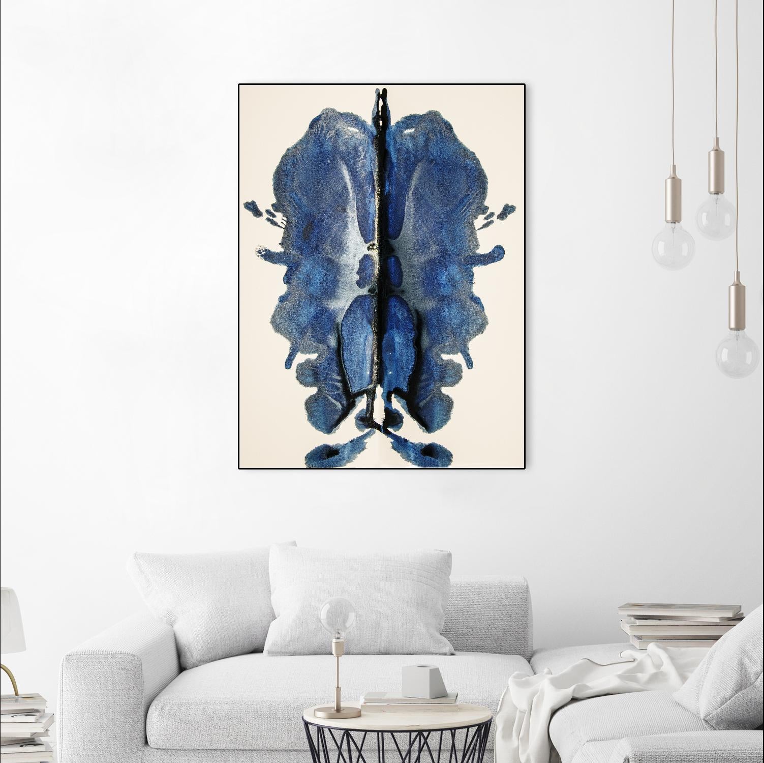 Blue Ink Laos by Daniel Stanford on GIANT ART - blue abstract