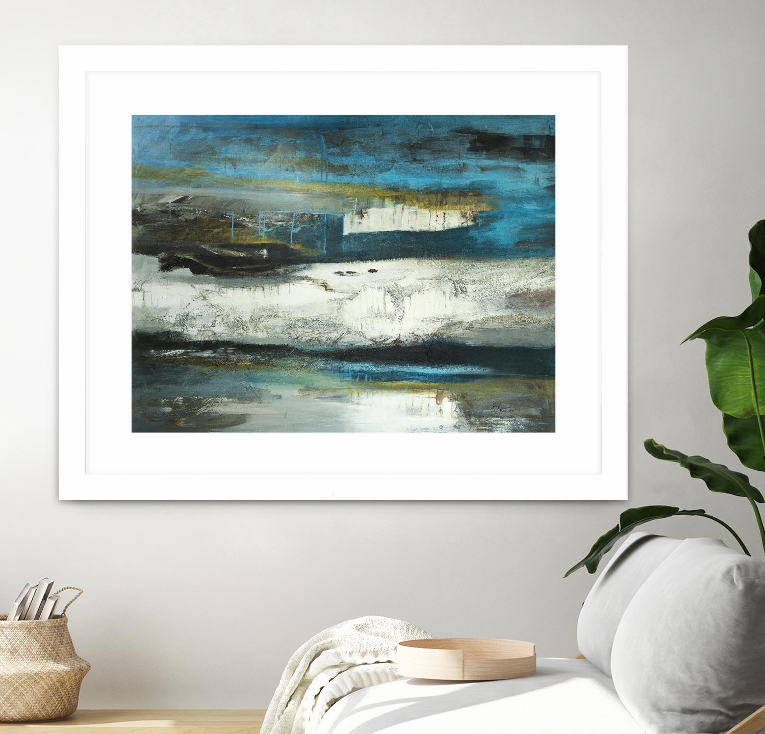 2018-02-12 by Kathleen Cloutier on GIANT ART - green abstract artiste québécois