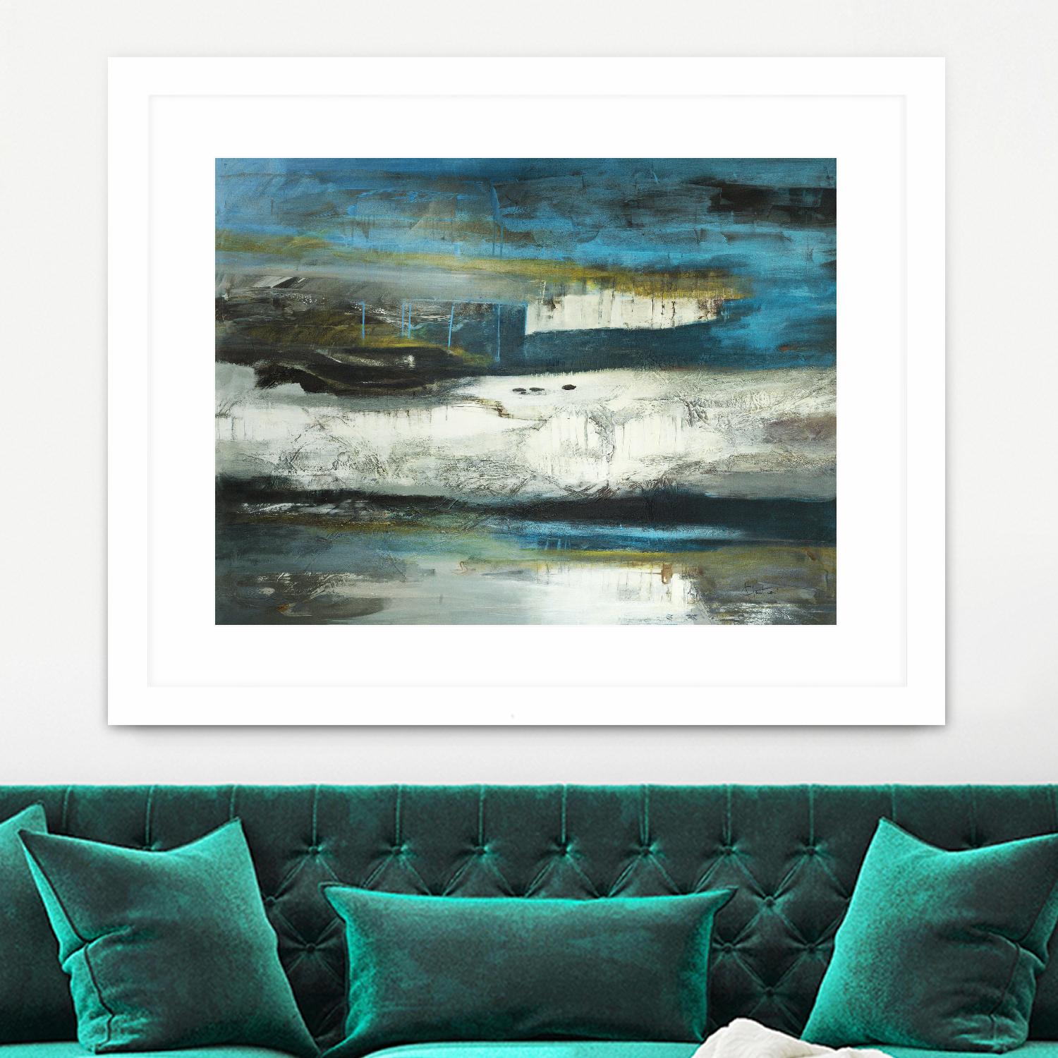 2018-02-12 by Kathleen Cloutier on GIANT ART - green abstract artiste québécois