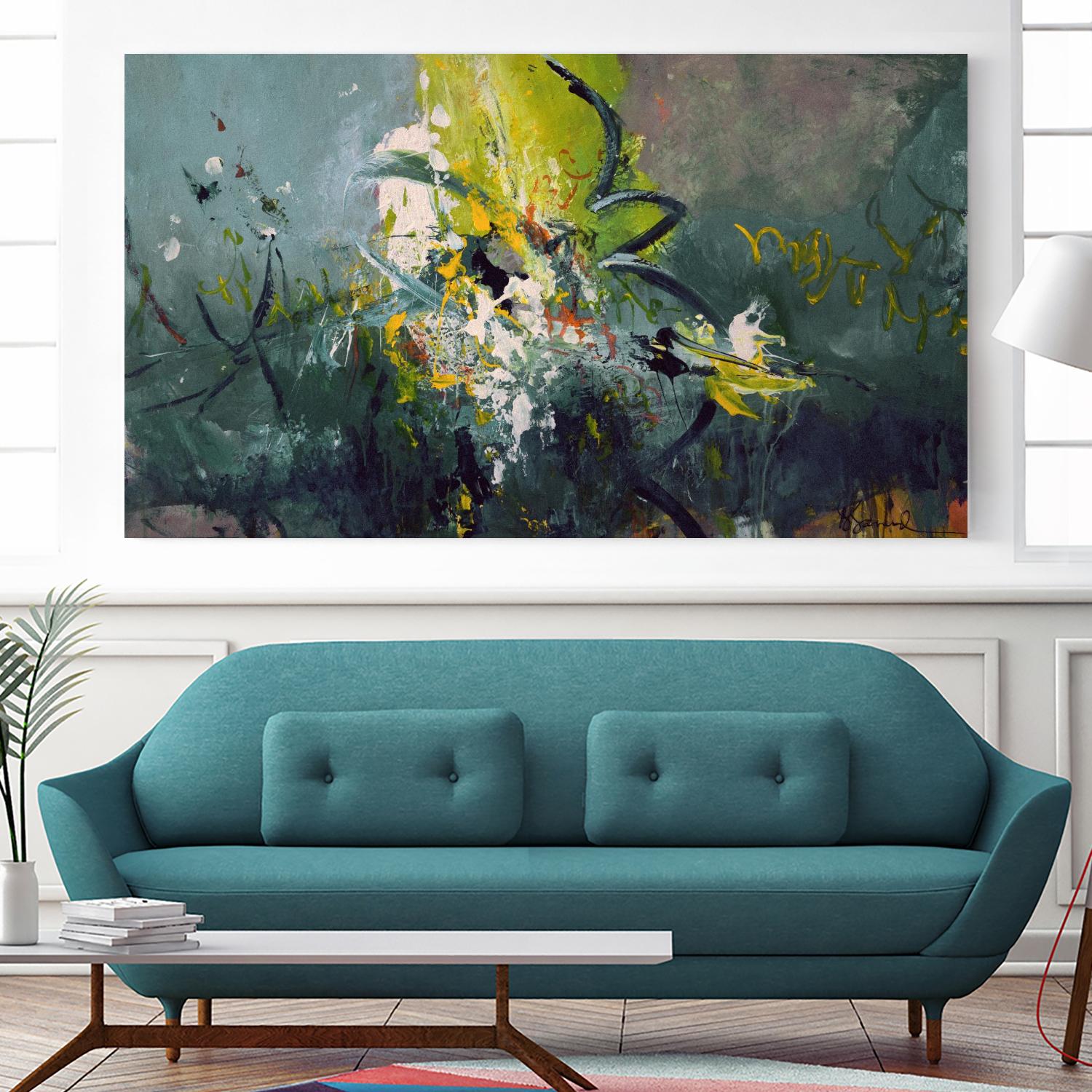 Happy by Doris Savard on GIANT ART - green abstract
