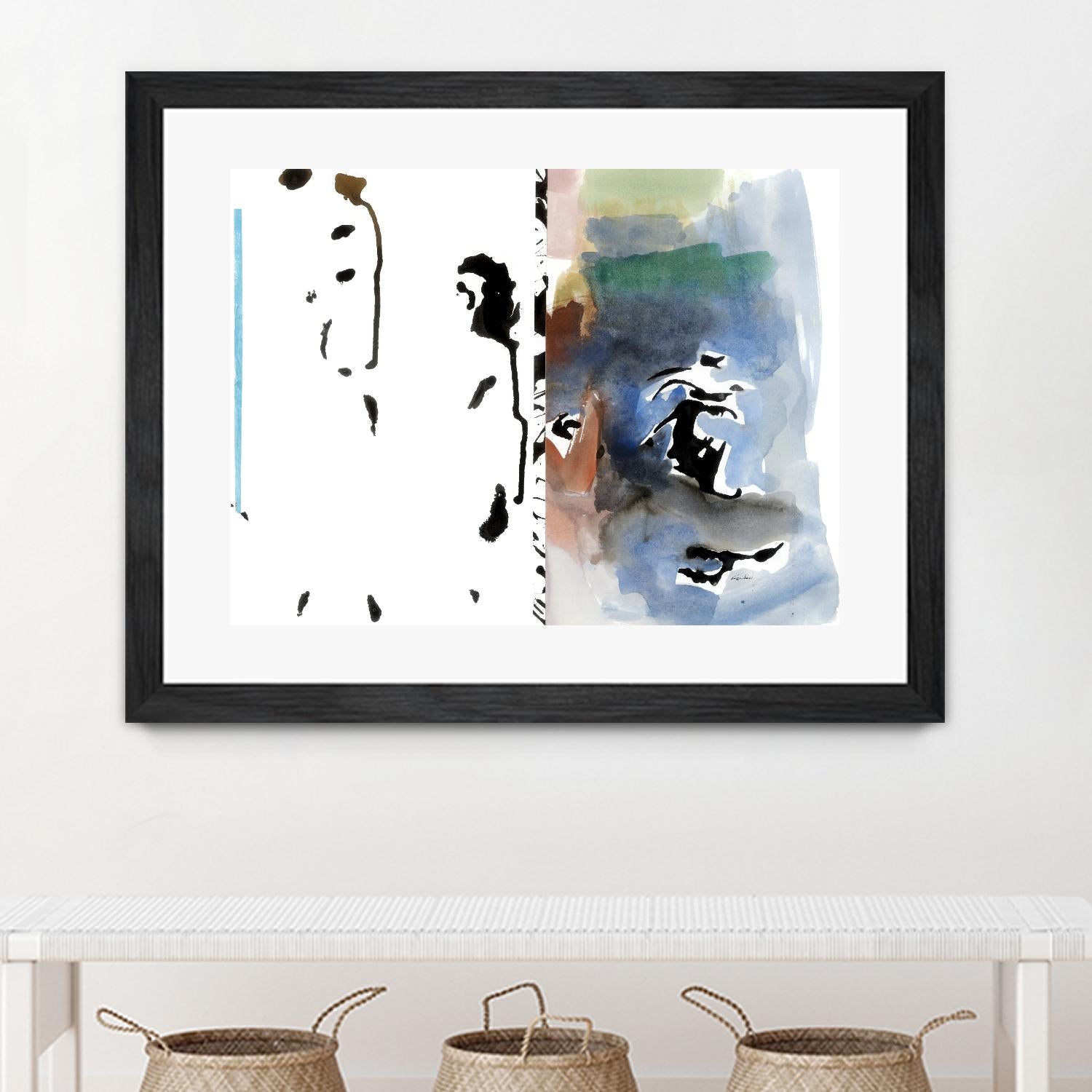 Caballeros Collage by Diane Lambin on GIANT ART - blue abstract