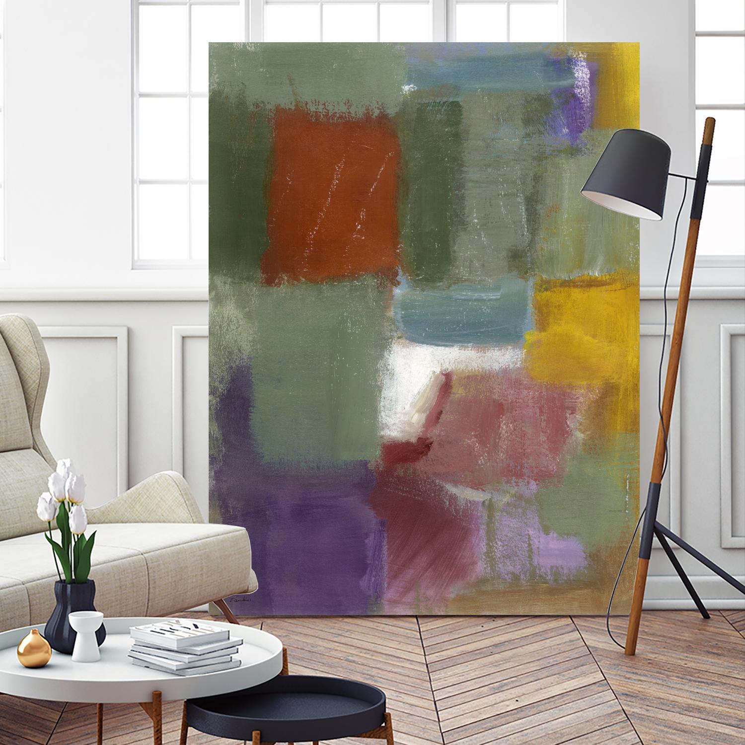 Soft Squares by Diane Lambin on GIANT ART - purple abstract