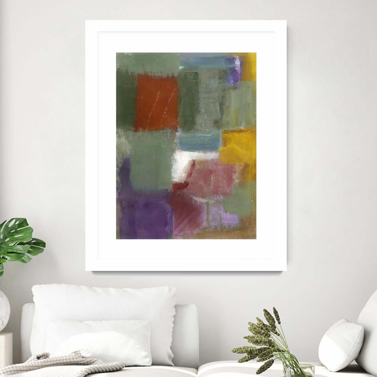 Soft Squares by Diane Lambin on GIANT ART - green abstract