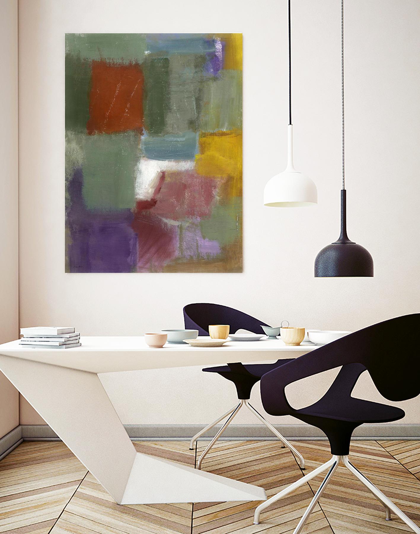 Soft Squares by Diane Lambin on GIANT ART - green abstract