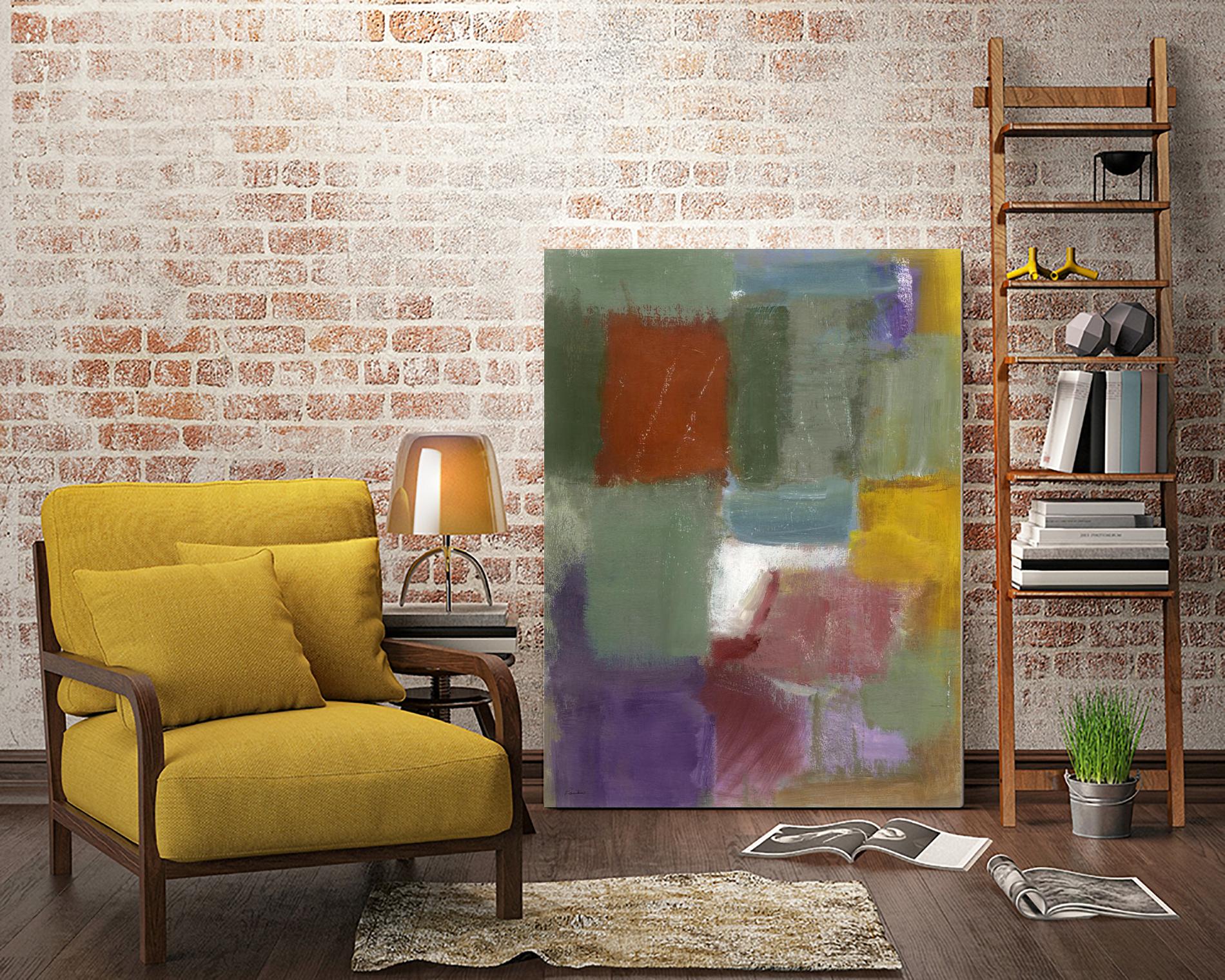 Soft Squares by Diane Lambin on GIANT ART - green abstract