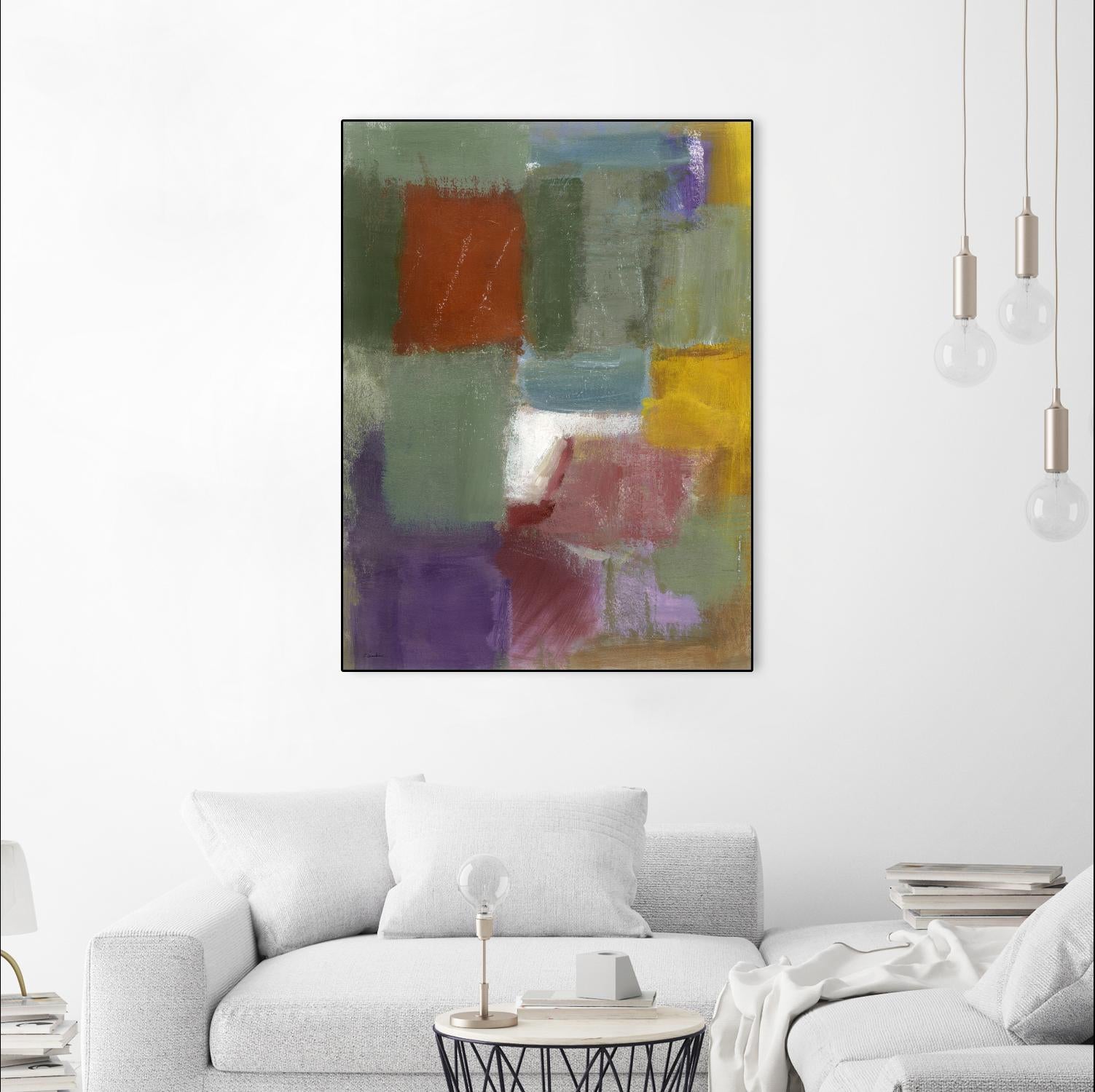 Soft Squares by Diane Lambin on GIANT ART - purple abstract