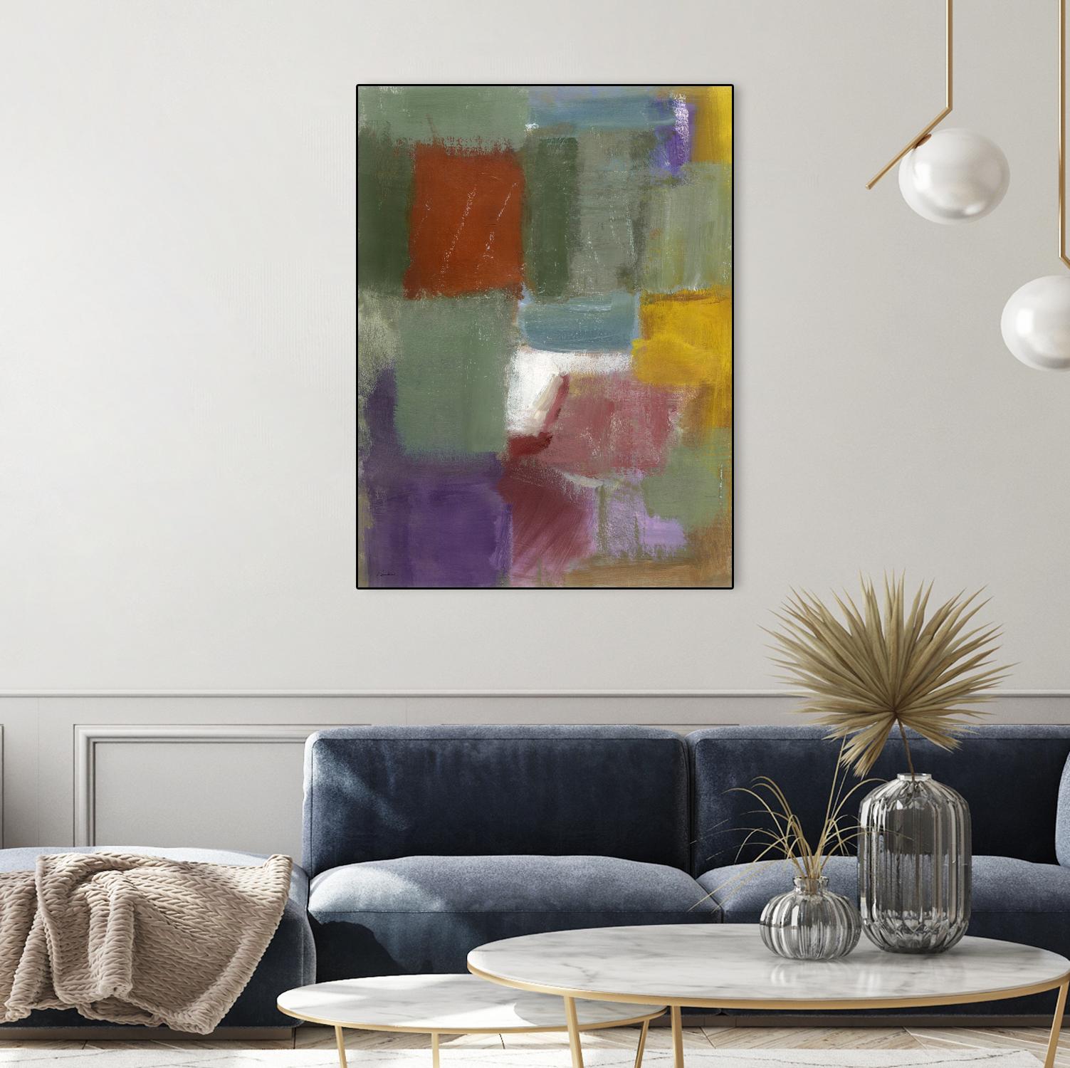 Soft Squares by Diane Lambin on GIANT ART - purple abstract