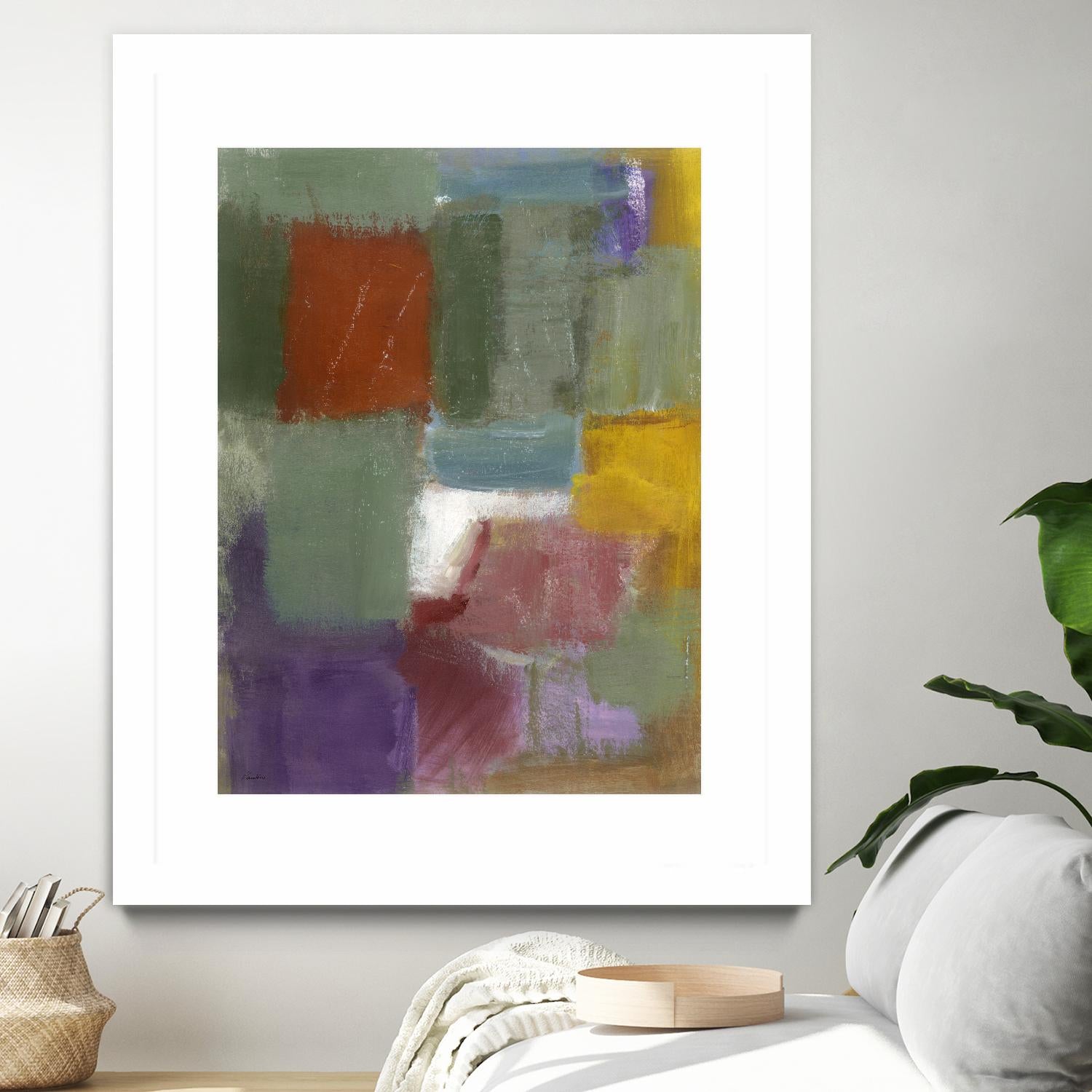 Soft Squares by Diane Lambin on GIANT ART - green abstract