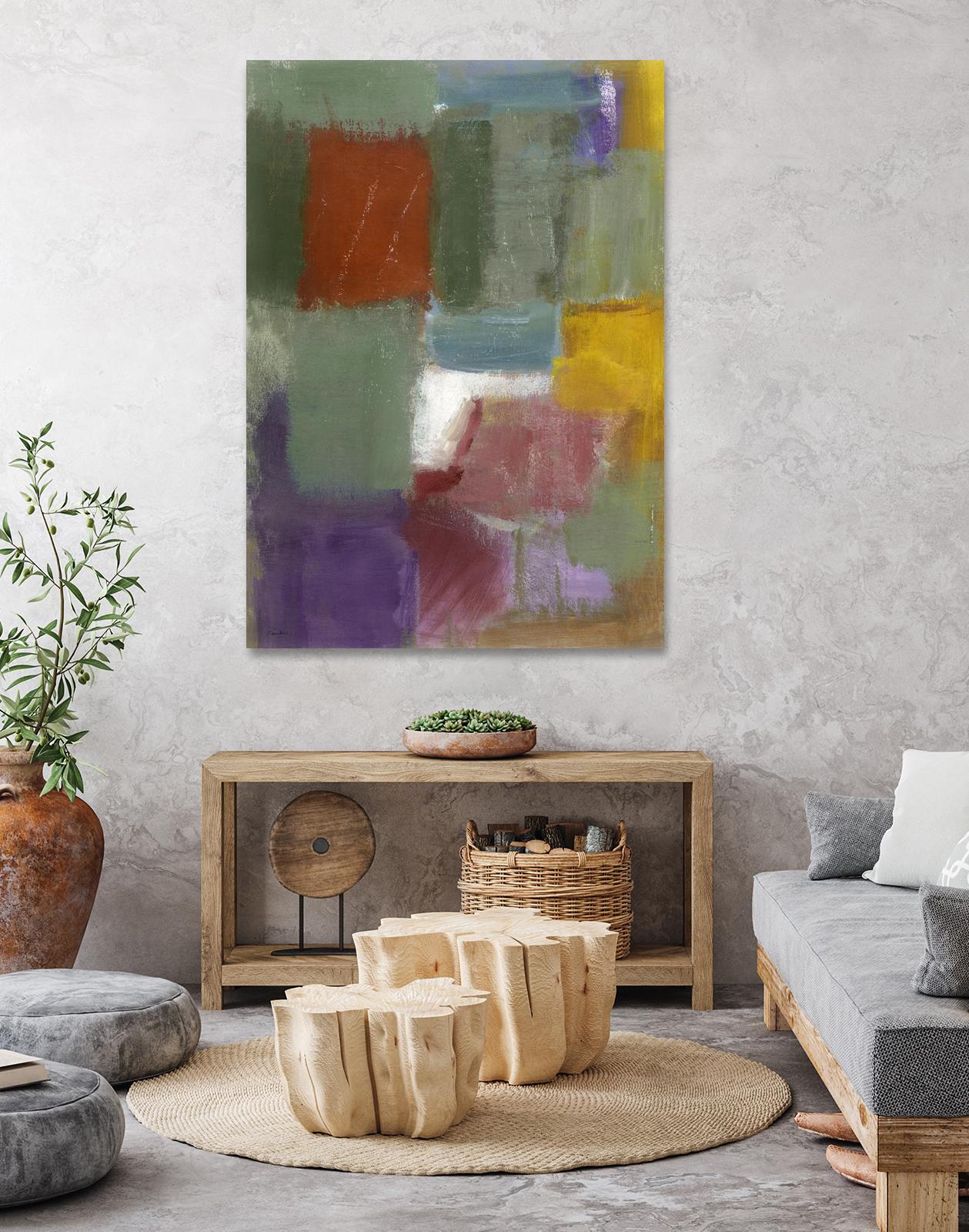 Soft Squares by Diane Lambin on GIANT ART - green abstract