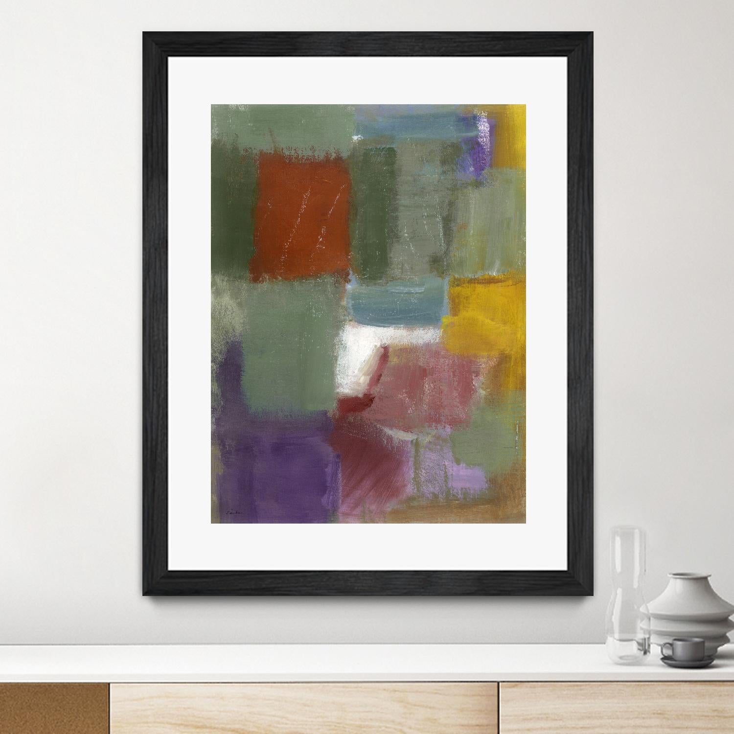 Soft Squares by Diane Lambin on GIANT ART - green abstract