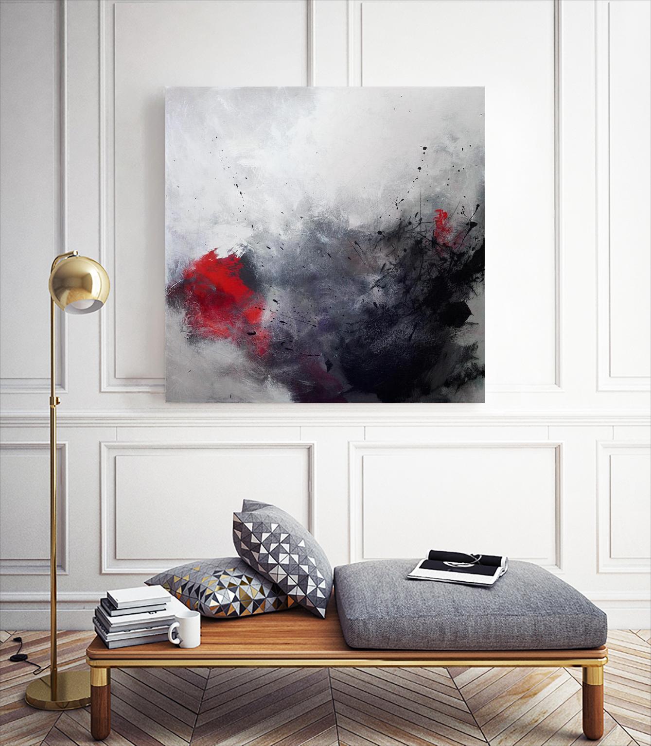 Unanchored by Roland Benoît on GIANT ART - red abstract artiste québécois