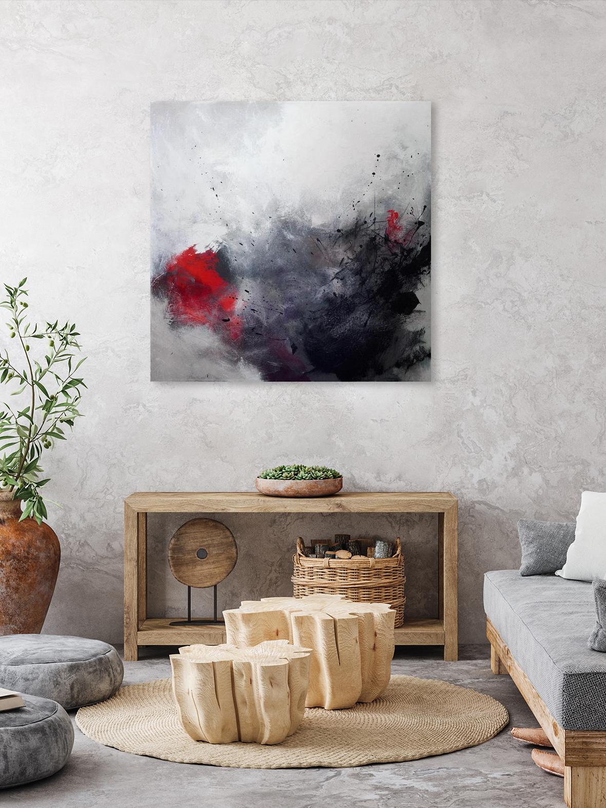 Unanchored by Roland Benoît on GIANT ART - red abstract artiste québécois